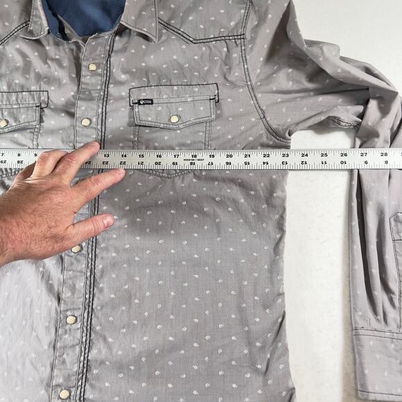 Sovereign Code Pearl Snap Button Shirt Men XL Bennett SCLS101 Western S Code - Picture 11 of 14